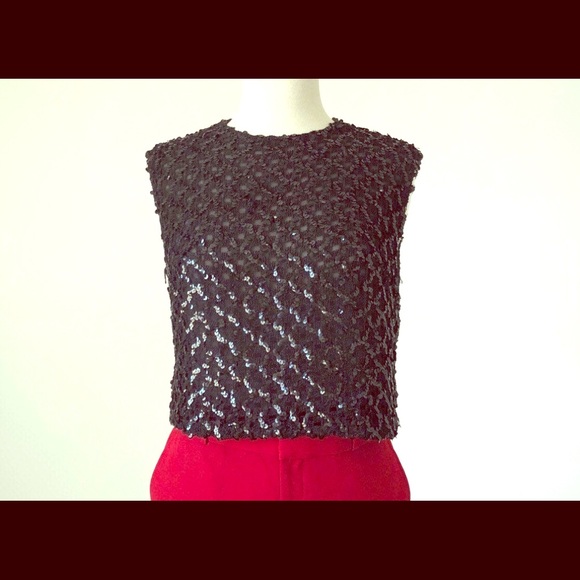 1960 Vintage Pinup sequin top button up back SZ-S - Picture 2 of 7